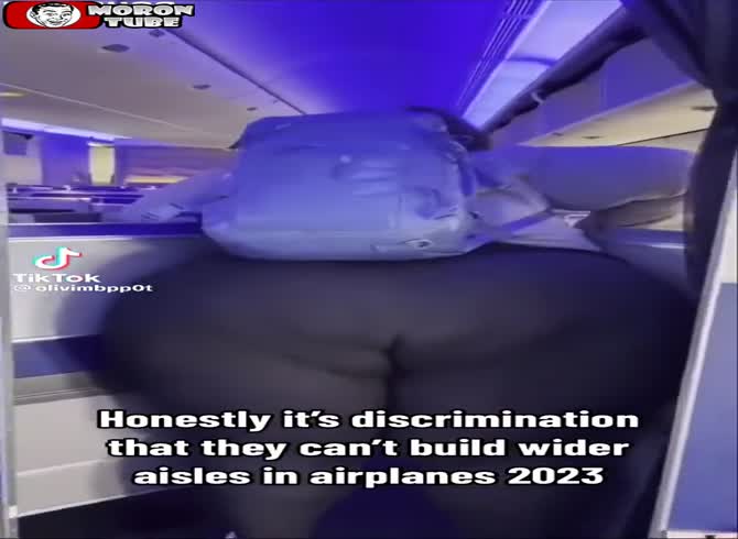 Video :She claims the airline discriminates against her because she is too obese to board a plane
